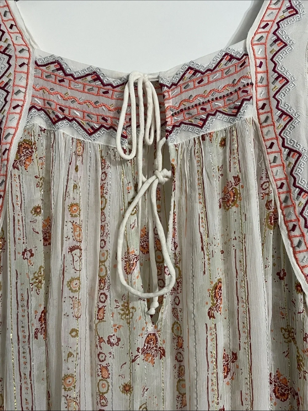 Free People Ivory Dance Magic Tunic Size Large